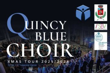Quincy Blue Choir
Xmas tour 2025/2026
Dirige il maestro Lorenzo Vacca
Lunedì 5 gennaio 
Il nuovo anno si tinge di blu con il gospel del Quincy Blue Choir
presso la Chiesa di San Giorgio a Hone (AO) ore 21:00