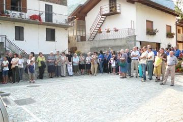 Parcheggio di Courtales, benedizione del nuovo oratorio